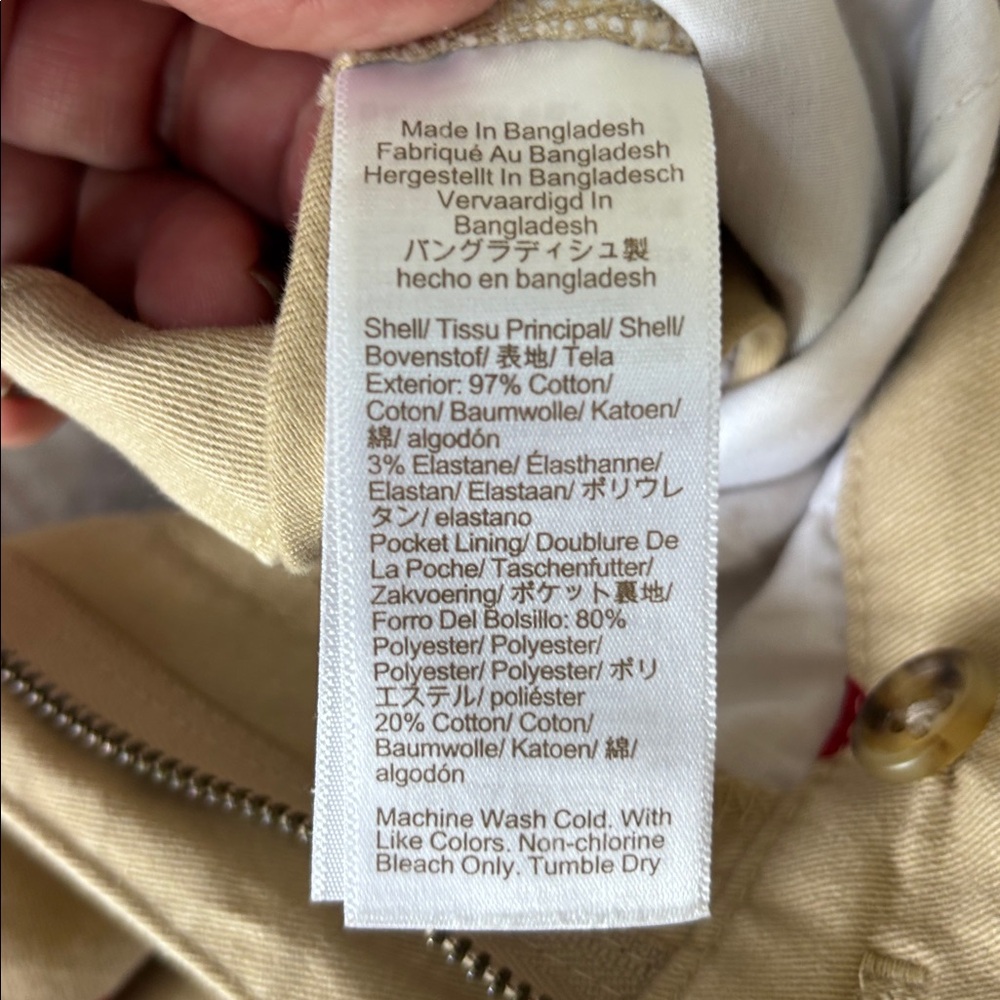 J.Crew Highrise Girlfriend Chinos Classic Tan With Red Hearts Size 14 - Picture 7 of 7